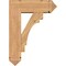 Ekena Millwork Merced Arts and Crafts Smooth Bracket w/ Offset Brace, Western Red Cedar, 7 1/2"W x 22"D x 30"H BKT0806X22X30MRC03SWR - alternate 2